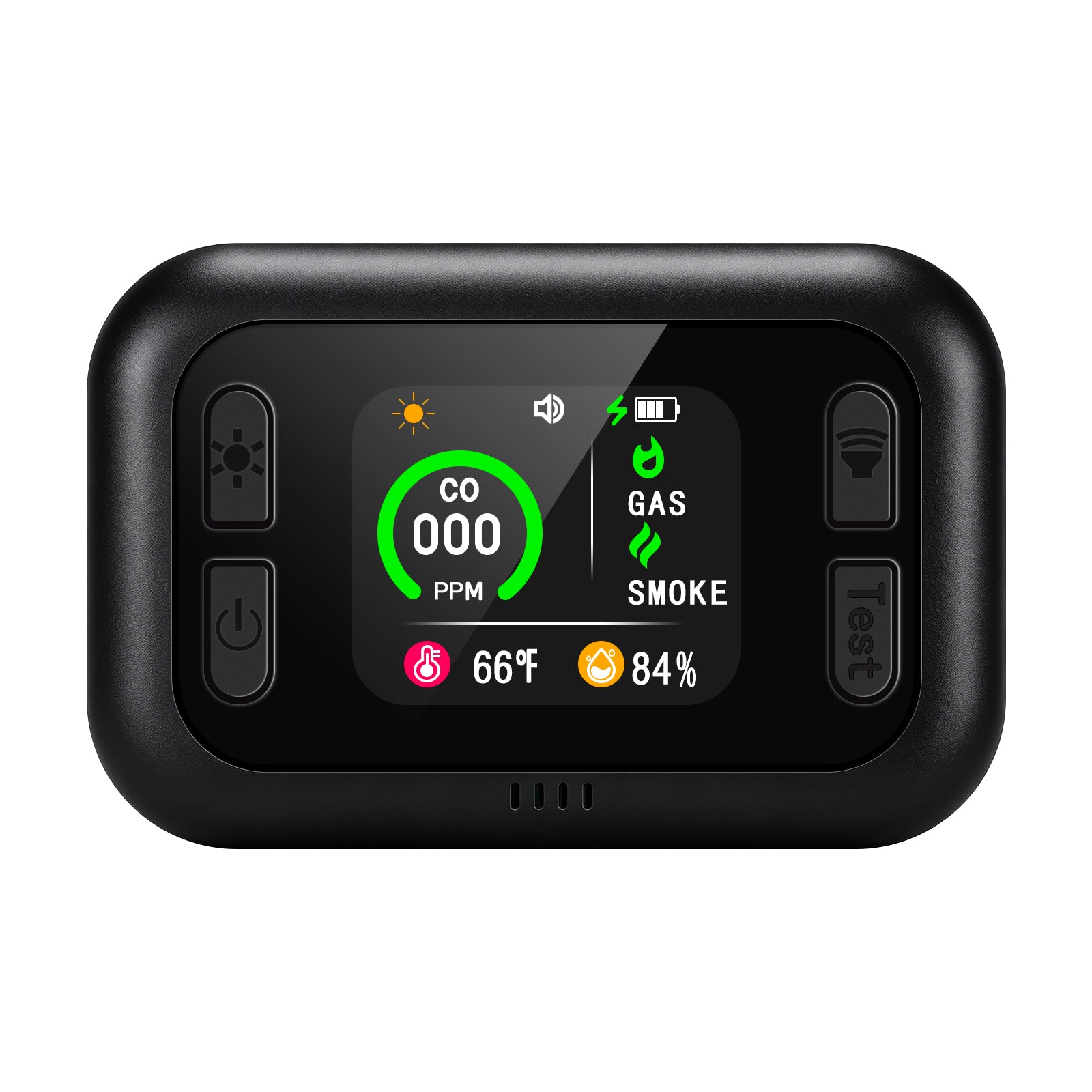 Portable & Rechargeable Mini 5-in-1 Carbon Dioxide Detector